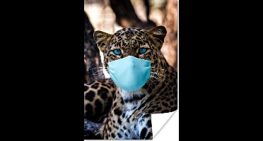 Poster Mondkapje - Luipaard - Dieren - 20x30 cm