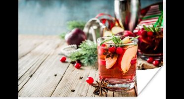 Poster Cocktail - Rood - Zomer - 30x20 cm