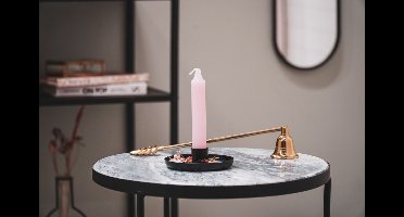 HV Ronde kandelaar zwart- 10x10x3cm