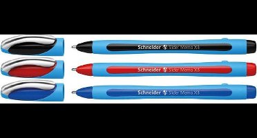 Schneider balpen - Slider Memo - penpunt XB 1,4mm - 3 stuks - S-150293