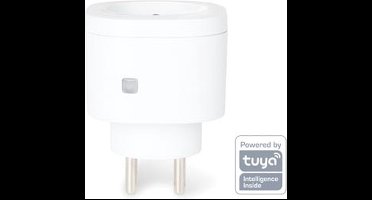 Perel Smart wifi-stekker, 13 A, 3000 W, voor gebruik binnenshuis, Duitse aarding type F, wit