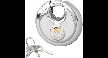 ProPlus Discusslot - Rond - Gehard Staal - Ø 90 mm - Inclusief 3 Sleutels