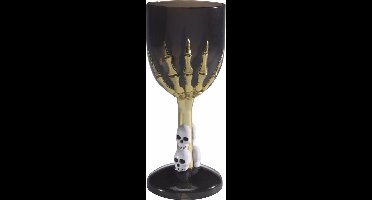 Smiffys Horror kelk - 2x - beker - zwart - Gotisch - Halloween - wijnglas - drinkbeker - horror