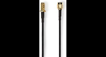Nedis Antennekabel - RP-SMA Male - RP-SMA Female - Verguld - 50 Ohm - Enkelvoudig Afgeschermd - 2.00 m - Rond - PVC - Zwart - Envelop