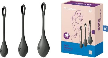 Satisfyer, liefesballetjes, Yoni Balls 'Yoni Power 2', 22-73 g, 2-3 cm, set van 3, huidvriendelijke siliconen