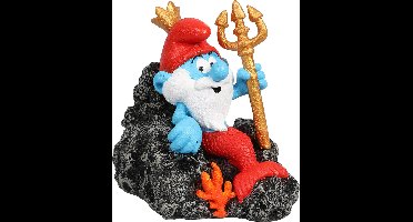 Aqua della smurfen onderwater neptunus 9,4x6,8x8,5cm meerkleurig