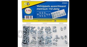 Vetnippels metrisch assortimentsdoos 110-delig - TOPGEAR