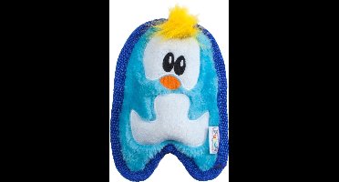 Stevige knuffel voor kleine honden met Jumbo Pieper - Outward Hound Invincibles - Chicky Geel / Penguin Blauw of Puppy Bruin - Penguin Blauw