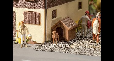 Faller - Hondenhok met hond - modelbouwsets, hobbybouwspeelgoed voor kinderen, modelverf en accessoires