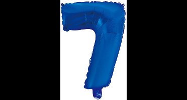 Folie Ballon Cijfer 7 Blauw 41cm