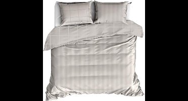 De Witte Lietaer Dekbedovertrek Katoen Satijn Zygo - Hotelmaat - 260 x 240 cm - Taupe