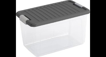 KIS - W box M - 29,5L - 49x30x28,5cm - Transparant/Grijs