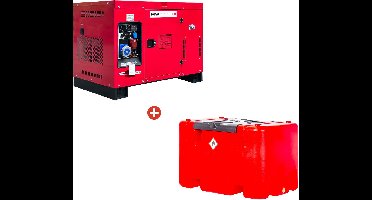 Complete power pack met dieselgenerator 15kW dieseltank 400 liter. MW Tools DG150EPPACK2