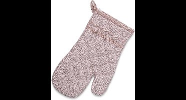 Ovenwant, Ovenhandschoen, Katoen, Roze met Streep, 31 x 18 cm - Kela | Tia