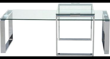 Kathy set van 2 glazen salontafels.