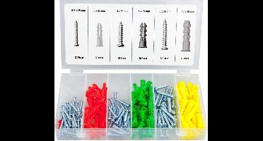 Benson Schroeven en pluggen set - 165-delig - schroevenset - pluggenset