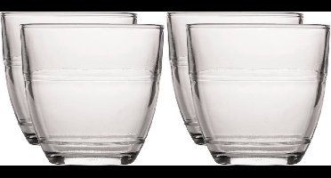 Espresso glazen Gigogne - 16x stuks - koffieglazen - 220 ml - transparant - glas