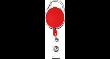 New Age Devi - Badgehouder - Clip - Trekkoord - Rood mat