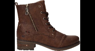 Mustang dames veterboot - Cognac - Maat 37