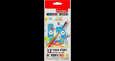 Kleurpotlood Bruynzeel Kids Twin Point blister à 12 stuks assorti | 6 stuks