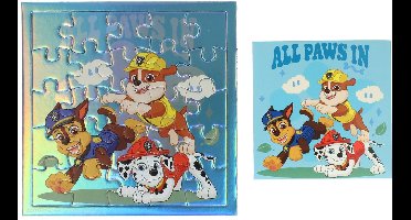 Paw Patrol All In hologram puzzel met 25 delen en uitnodiging