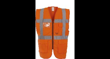 Fluo Executive Waistcoat - Fluo Orange - 3XL - Yoko