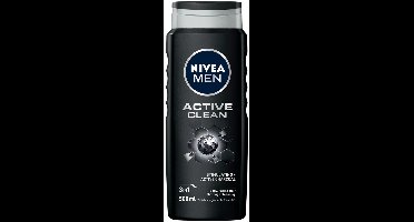 NIVEA Men Douchegel Active Clean - 3 x 500 ml - Voordeelverpakking
