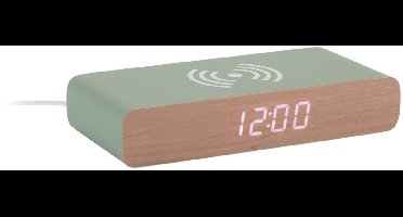 Karlsson Wekker Retro Flat Led - Jungle groen - 16.1x7.6x3cm - Scandinavisch - Wekker voor slaapkamer - Wekkers