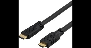 DELTACO actieve HDMI-kabel, HDMI High Speed ​​met Ethernet, 15m, zwart