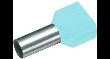 Cimco 187731 Dubbele adereindhulzen 0.34 mm² Deels geïsoleerd Turquoise 100 stuk(s)