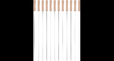 16x stuks Barbecue spiezen/vleespennen van metaal 40 cm - Barbecue benodigdheden - Spiezen/pennen voor vlees