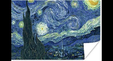 Poster Sterrennacht - Schilderij - Oude meesters - Vincent van Gogh - 30x20 cm