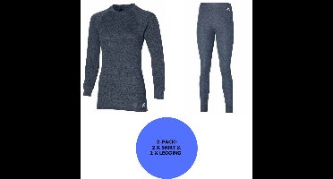 Heatkeeper - Thermo broek/shirt dames - Set - Maat S - Antraciet - 2 x broek/shirt - 2-Pack