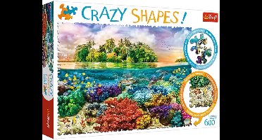 Trefl puzzel Tropical island 600 stukjes - Crazy Shapes premium kwaliteit.