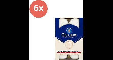 Gouda - Maxi - Theelichten - 12 stuks per verpakking - Doos - Voordeelverpakking - 72 stuks - 6 verpakkingen