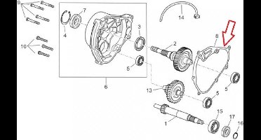 originele motorafdichting voor scooter piaggio 125 vespa lx 2005 tot 2011 487383 nieuw