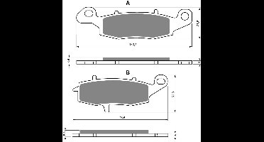 goud fren remblok voor suzuki 400 sv n motor 1998 tot 1998 avg / vk53 nieuw