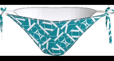 Calvin Klein String Side Tie Bikini Slip dames Blauw dessin S/36