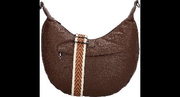 Beagles Las Palmas Crossbody Schoudertas - Trendy Schouderband - Fashion Bag - Praktische Ritsvakken - Dames Tas - Donkerbruin