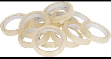 Acryl tape transparant 15 mm x 66 mtr | 119 stuks