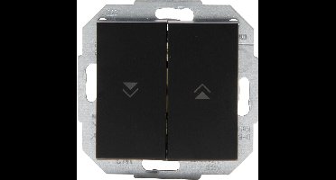 KOPP - Jaloezieschakelaar - Athenis HK07 - Inbouw - 1-voudig Dubbel Schakelaar - Mat Zwart