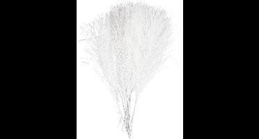 Creotime Kunstveren 15 X 8 Cm Polyester Wit 10 Stuks