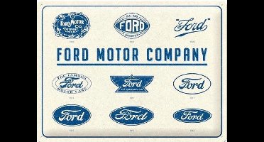 Wandbord - 	Ford Motor Company Logo Evolution