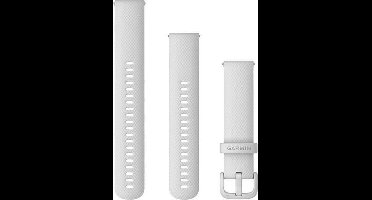 Garmin Quick Release Siliconen Horlogebandje - 20mm Polsbandje - Wearablebandje - Wit