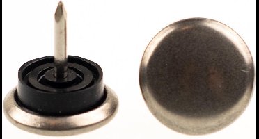 Verlofix Glijnagel Diam. 30mm Staal Rubber Zilvergrijs 4stuks