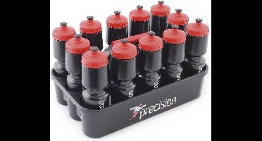 Precision bidonkrat sport 12 waterflessen - kunststof - zwart.