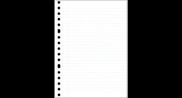 SOHO Ringbandpapier 17 –rings lijn Blanco – Ringbandpapier A5 – Gelinieerd – 100 vellen – 70 gram