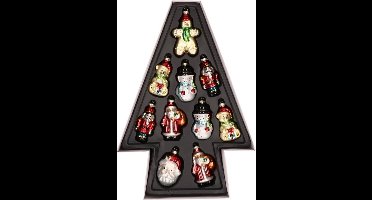 G. Wurm Kersthangers - 10 ST - figuurtjes - glas - 8 cm