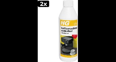 2x HG koffiemachine ontkalker citroenzuur - 500ml - zorgt voor een optimale koffiesmaak - voor 6x ontkalken