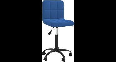vidaXL - Kantoorstoel - draaibaar - fluweel - blauw